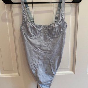Light Blue bodysuit with bra underwiring